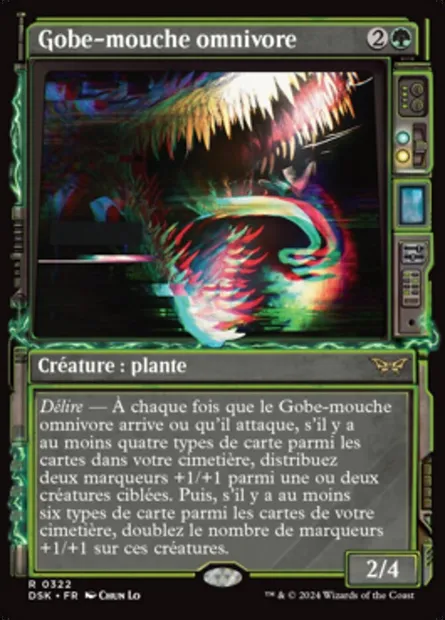 Gobe-mouche omnivore, carte Magic DSK 322 — extension Duskmourn: House of Horror