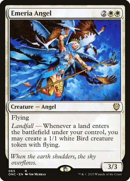 Emeria Angel, Magic card ONC 65 — Phyrexia: All Will Be One Commander set
