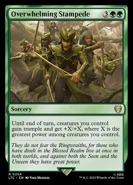 Overwhelming Stampede, Magic card LTC 254 — Tales of Middle-earth Commander set