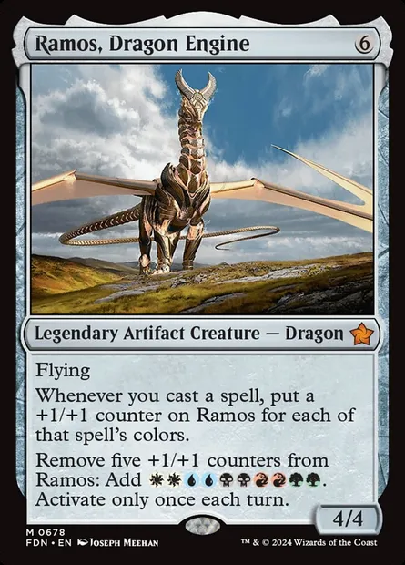 Ramos, dragon-machine, carte Magic FDN 678 — extension Foundations