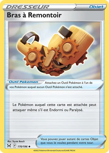 Bras à Remontoir, carte Pokémon LOR 170 — extension Origine Perdue