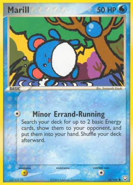Marill, carte Pokémon TRR 68 — extension Team Rocket Returns
