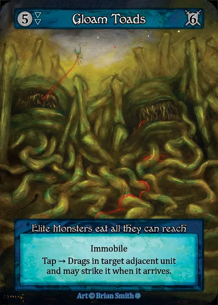 Gloam Toads, carte Sorcery GOT 080 — extension Gothic