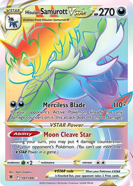 Hisuian Samurott VSTAR, Pokémon card ASR 197 — Astral Radiance set