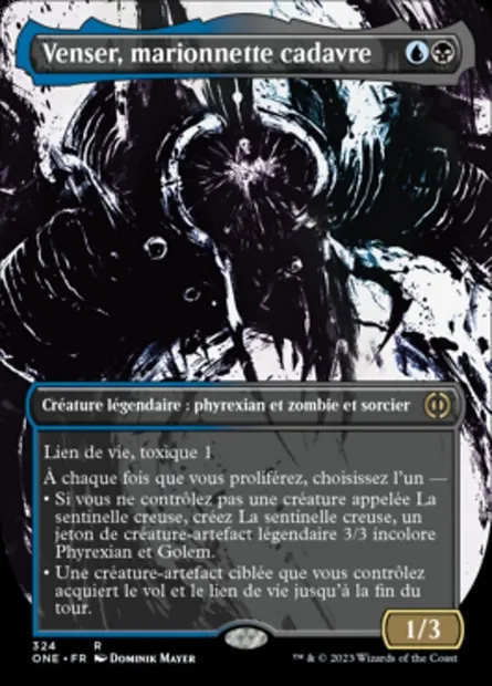 Venser, marionnette cadavre, carte Magic ONE 324 — extension Tous Phyrexians