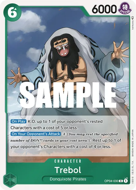 Trébol, carte One Piece OP04-030 — extension KINGDOMS OF INTRIGUE