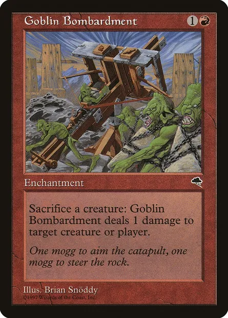 Goblin Bombardment, Magic card TMP 179 — Tempest set