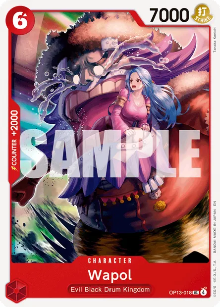 Wapol, One Piece card OP13-018 — CARRYING ON HIS WILL set