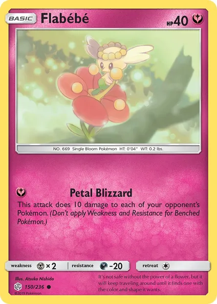 Flabébé, Pokémon card CEC 150 — Cosmic Eclipse set