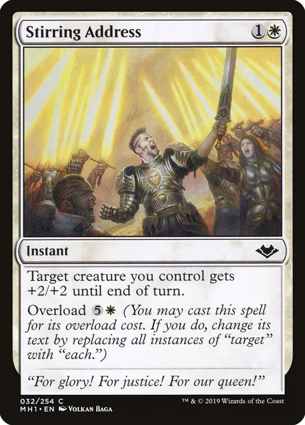 Stirring Address, Magic card MH1 32 — Modern Horizons set