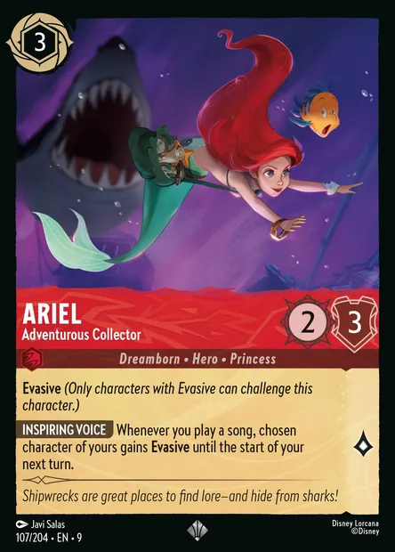 Ariel - Adventurous Collector, Disney Lorcana card CH9-107 — Fabled set