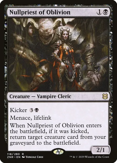 Nullpriest of Oblivion, Magic card ZNR 118 — Zendikar Rising set