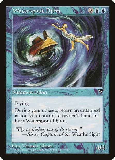 Waterspout Djinn, Magic card VIS 50 — Visions set
