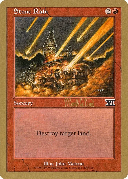 Stone Rain, Magic card WC99 mlp209 — World Championship Decks 1999 set