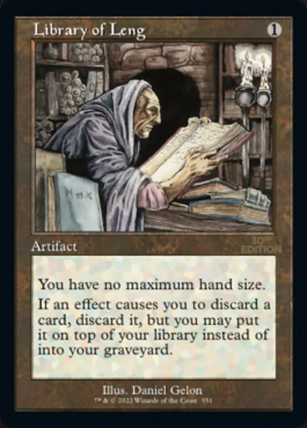 Bibliothèque de Leng, carte Magic 30A 551 — extension 30th Anniversary Edition