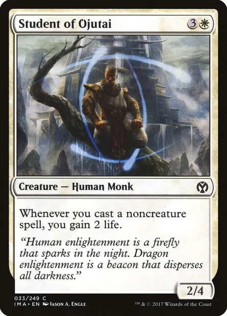 Student of Ojutai, Magic card IMA 33 — Iconic Masters set
