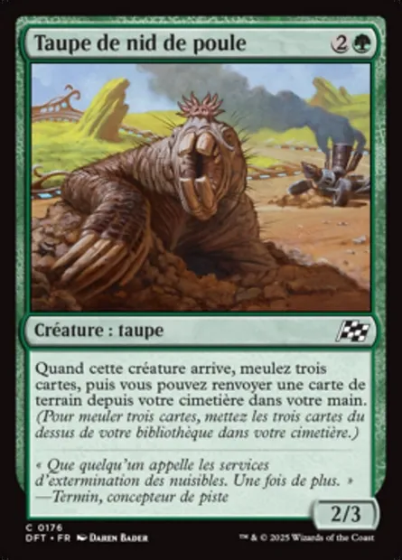 Taupe de nid de poule, carte Magic DFT 176 — extension Aetherdrift