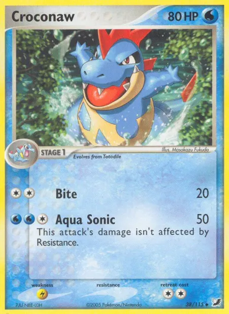 Croconaw, Pokémon card UF 38 — Unseen Forces set
