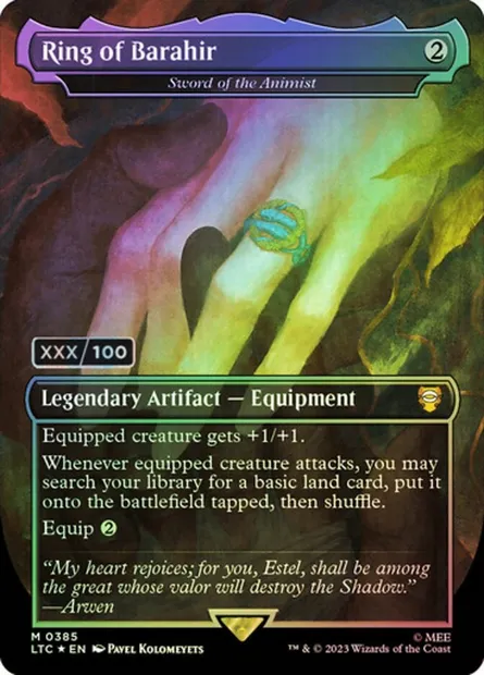 Sword of the Animist, Magic card LTC 385z — Tales of Middle-earth Commander set