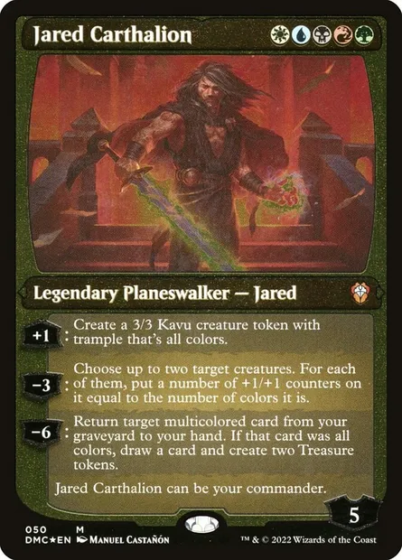 Jared Carthalion, carte Magic DMC 50 — extension Dominaria United Commander