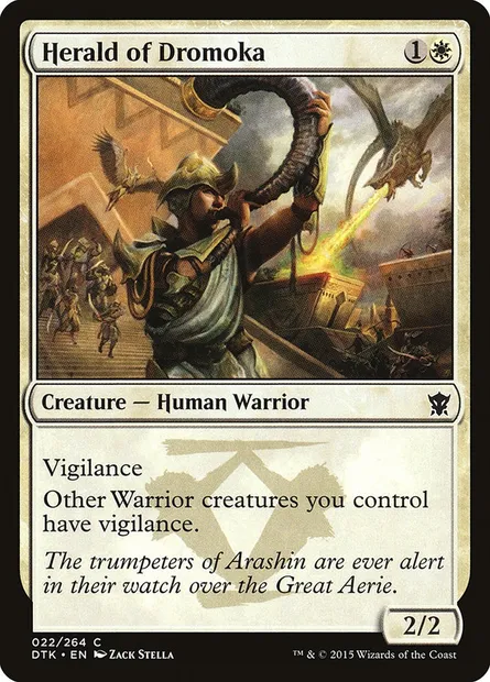Herald of Dromoka, Magic card DTK 22 — Dragons of Tarkir set