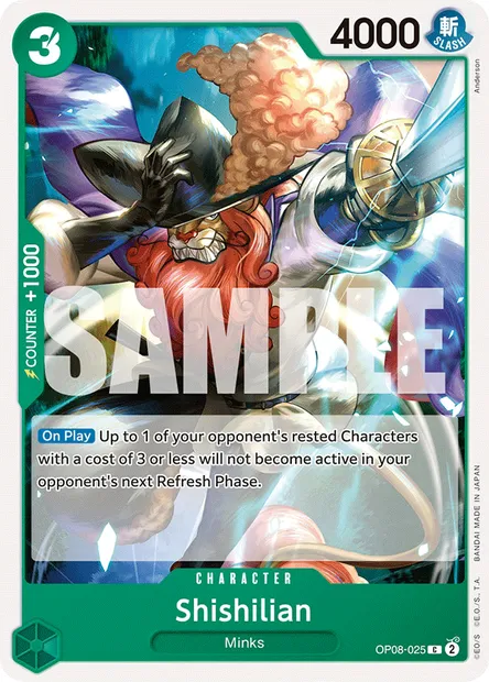 Shishilian, carte One Piece OP08-025 — extension TWO LEGENDS