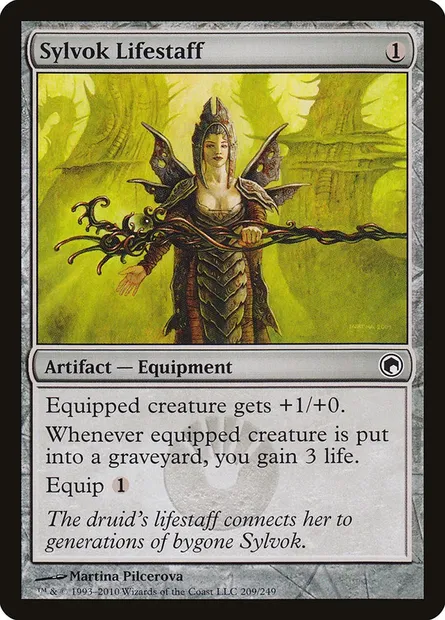 Sylvok Lifestaff, Magic card SOM 209 — Scars of Mirrodin set