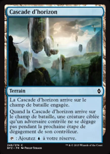 Cascade d'horizon, carte Magic BFZ 246 — extension La bataille de Zendikar
