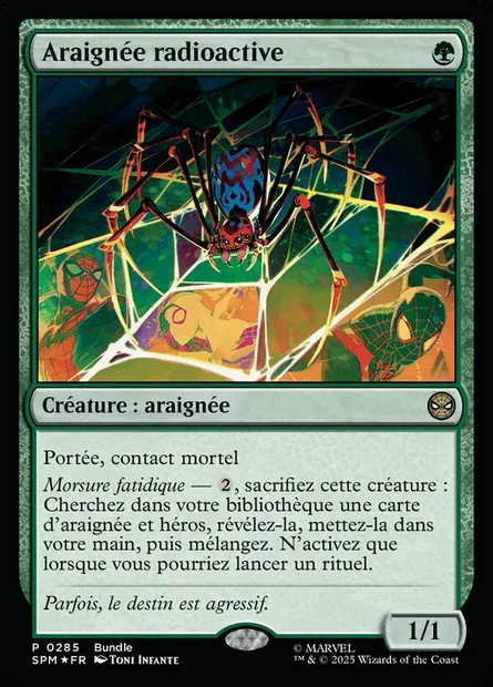Araignée radioactive, carte Magic SPM 285 — extension Marvel's Spider-Man