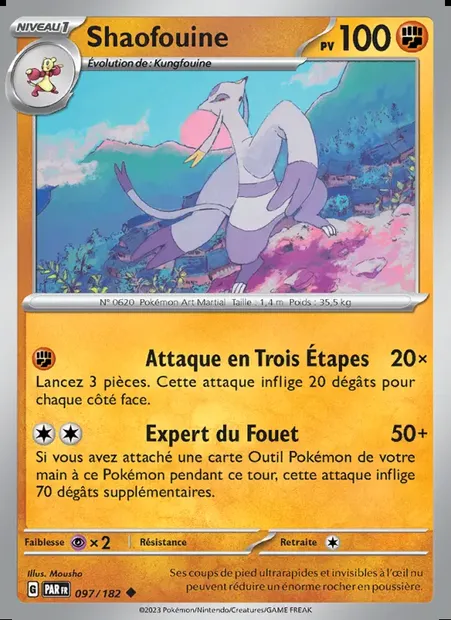 Shaofouine, carte Pokémon PAR 097 — extension Faille Paradoxe