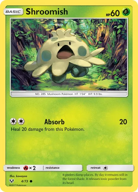 Shroomish, Pokémon card SLG 4 — Shining Legends set