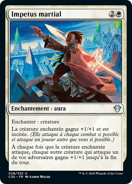 Impetus martial, carte Magic C20 28 — extension Commander 2020