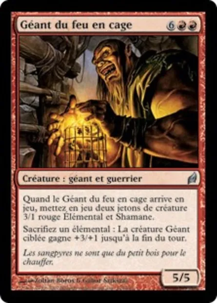 Géant du feu en cage, carte Magic LRW 174 — extension Lorwyn