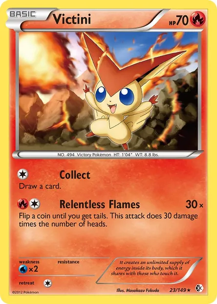 Victini, Pokémon card BCR 23 — Boundaries Crossed set
