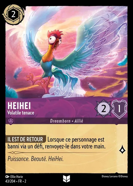 Heihei - Volatile tenace, carte Disney Lorcana CH2-043 — extension L'Ascension des Floodborn