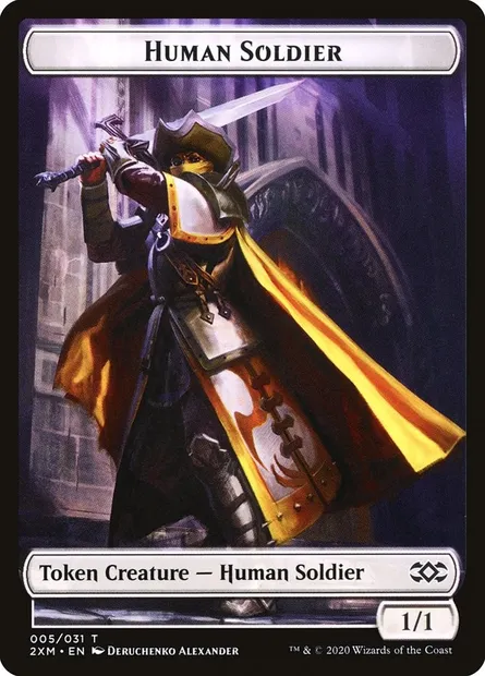 Human Soldier, carte Magic T2XM 5 — extension Double Masters Tokens