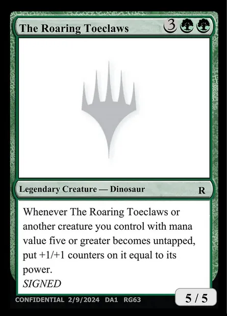 The Roaring Toeclaws, Magic card UNK RG63 — Unknown Event set