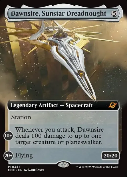 Dawnsire, Sunstar Dreadnought, Magic card EOE 351 — Edge of Eternities set