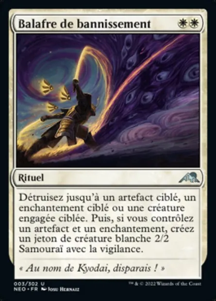 Balafre de bannissement, carte Magic NEO 3 — extension Kamigawa: La Dynastie Néon