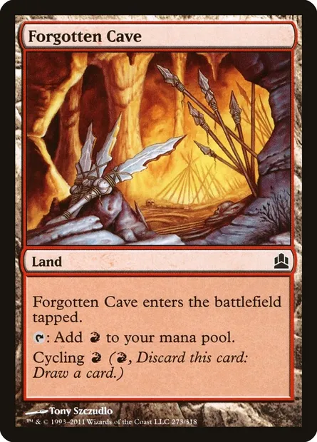 Forgotten Cave, Magic card CMD 273 — Commander 2011 set