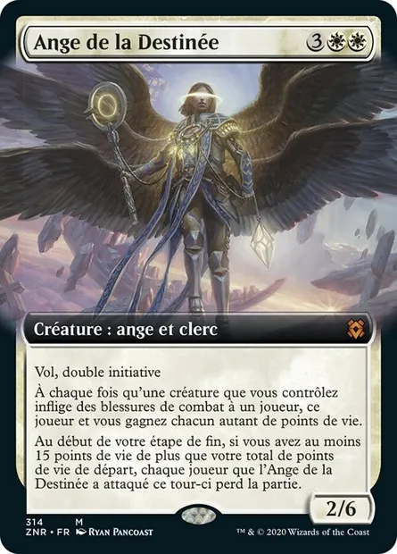 Ange de la Destinée, carte Magic ZNR 314 — extension Renaissance de Zendikar