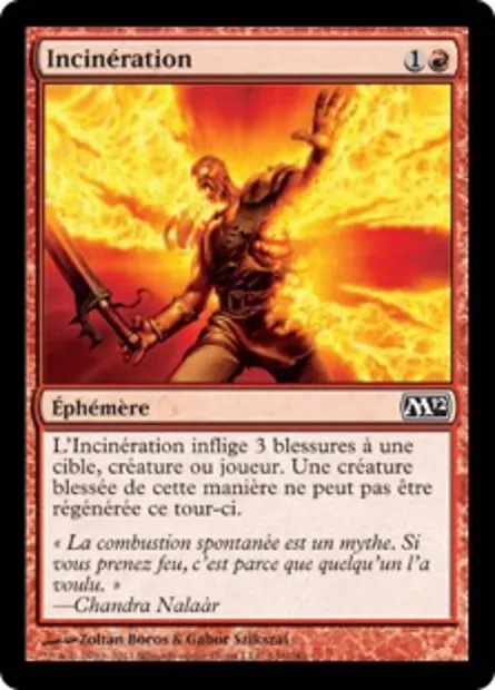 Incinération, carte Magic M12 146 — extension Magic 2012
