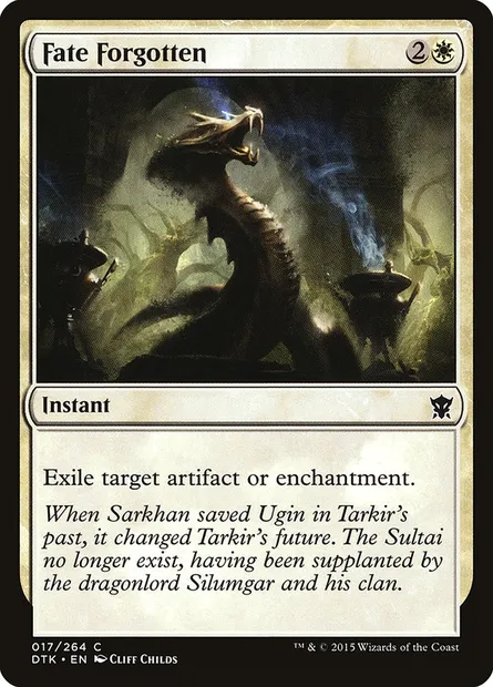 Fate Forgotten, Magic card DTK 17 — Dragons of Tarkir set