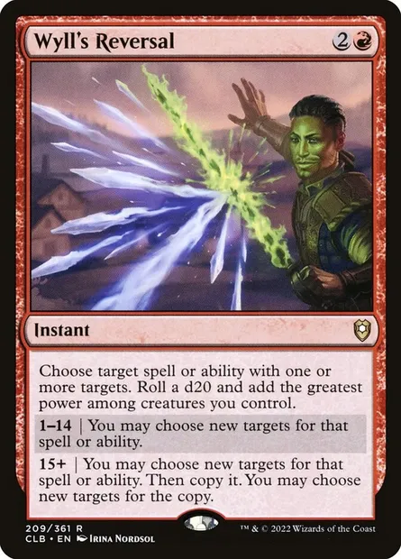 Wyll's Reversal, Magic card CLB 209 — Commander Legends: Battle for Baldur's Gate set