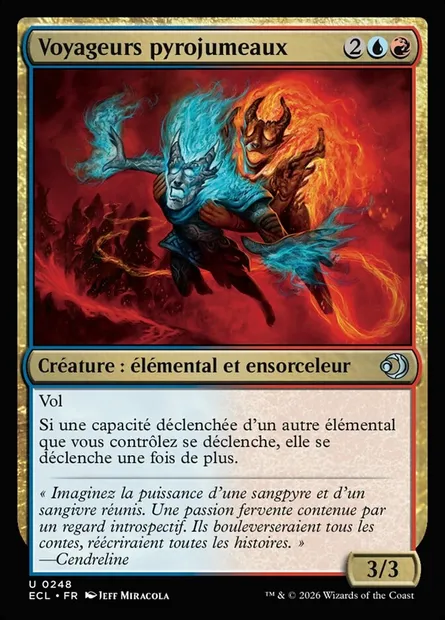 Voyageurs pyrojumeaux, carte Magic ECL 248 — extension Lorwyn Eclipsed