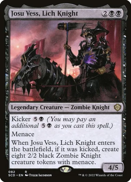 Josu Vess, chevalier liche, carte Magic SCD 82 — extension Starter Commander Decks