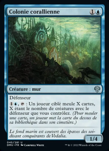 Colonie corallienne, carte Magic DMU 45 — extension Dominaria Uni
