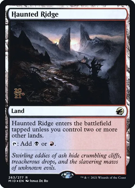 Haunted Ridge, Magic card PMID 263s — Innistrad: Midnight Hunt Promos set