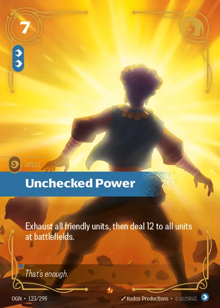 Unchecked Power, carte Riftbound OGN 123 — extension Origins