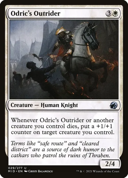 Odric's Outrider, Magic card MID 29 — Innistrad: Midnight Hunt set
